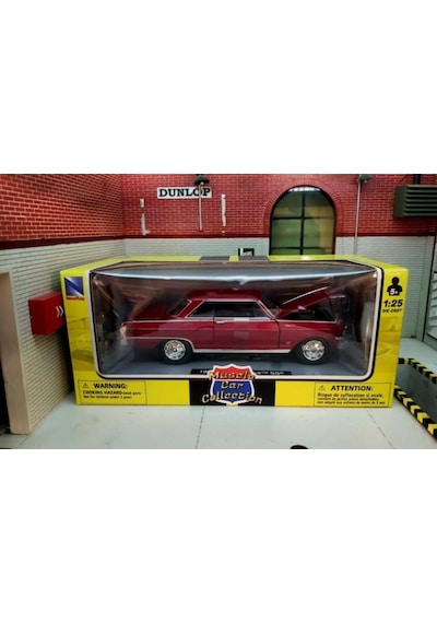 New Ray Koleksiyon 1 / 24 Ölçek 1964 Chevy Nova Ss Kırmızı Model Metal Araba