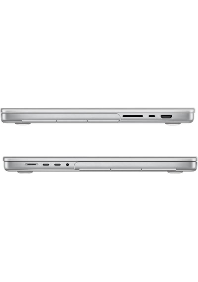Apple Uyumlu MacBook Pro 2021 A2442 14 İnç M1 Pro / Max Sert Kapak Kılıf Case Parlak Şeffaf