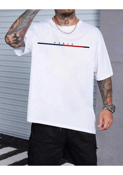 Kozia Outdoors Malkoçbey Paris Baskılı T-shirt Beyaz