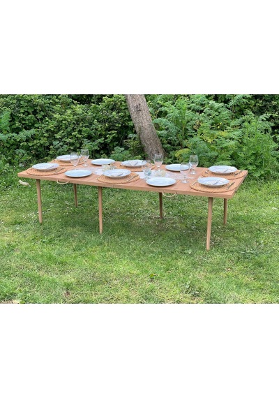Tr Katlanır Kamp, Piknik Ve Bahçe Masası 75x200 Cm - Ceviz Renk Genel