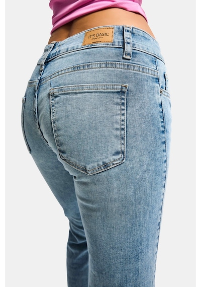 Itsbasic Kadın Kot Rengi 4s6-32 Swl Mid Rise Flare Fit Orta Bel Esnek Kumaş Denim Jean