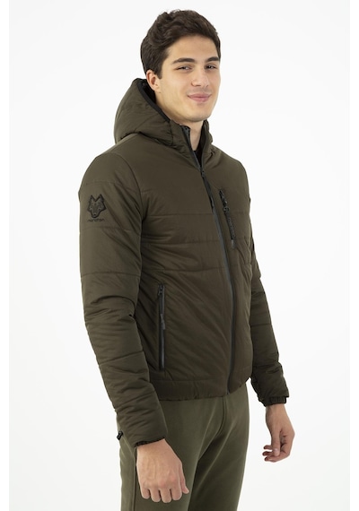 Maraton Sportswear Regular Erkek Kapşonlu Uzun Kol Basic Haki Mont 21264-haki Haki