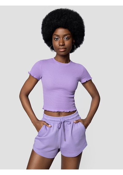 Slim Fit Kadın Tshirt K.kol Lila