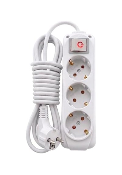 3 Lü Priz 2 Metre Uzatma Kablosu Anahtarlı Topraklı 3500w Işıklı Aç-kapat Düğmeli Grup Priz Ce Tse Iso 9001 Belgeli Almera Tüm Elektronik Cihazlarla Uyumlu