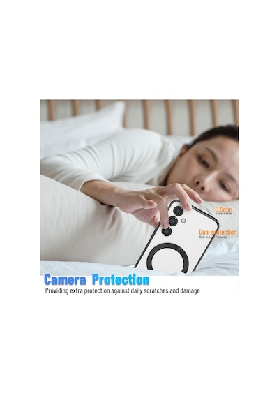 Teknomoda Samsung Galaxy Uyumlu S24 Ultra Kılıf Kamera Lens Korumalı Renkli Magsafe Şeffaf Silikon Koyu Yeşil