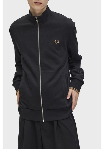 Fred Perry J1327 Zip Through Erkek Ceket Siyah