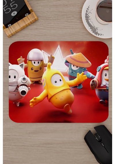 Fall Guys Kaymaz Dikişli Kauçuk Oyuncu Mousepad V5 - 22x18 Gaming Mouse Pad Fare Altlığı