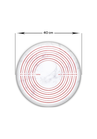 Decorita | Cam Hamur Açma Matı | Klasik Mermer | Çap40 cm