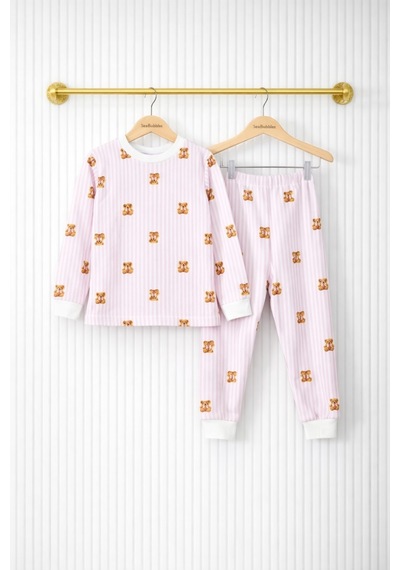 Teddy Kız Çocuk Pijama Takım Pembe