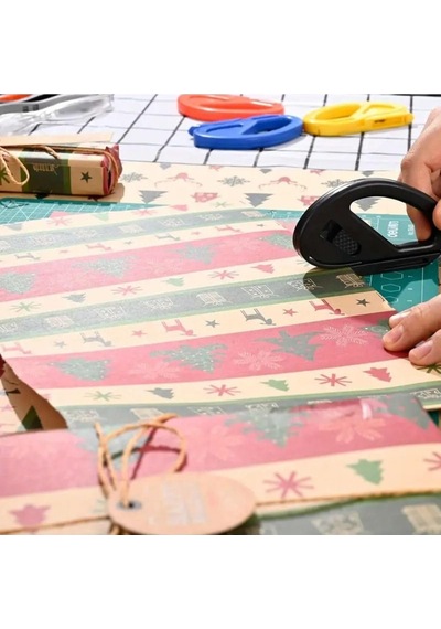 Düz Jiletli Kağıt Pvc İnce Kumaş Kesici Siyah El İşi Aleti