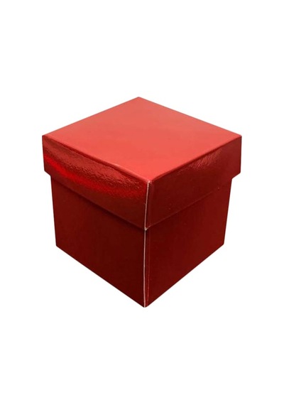 Metalize Parlak Komple Karton Kutu Düz Renk 6X6X6 Cm (25 Adet) K
