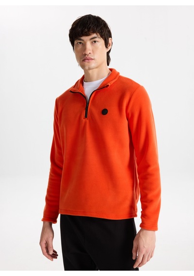 Discovery Expedition D5wm-swt3300 Turuncu Fermuarlı Basic Erkek Polar Sweatshırt