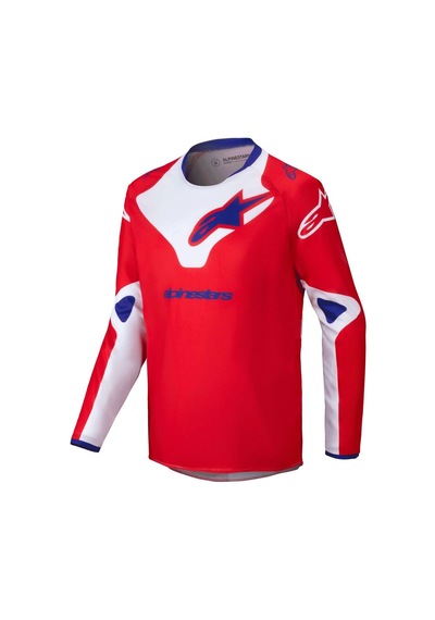 Alpinestars Youth Racer Veil Off-road Genç Motosiklet Jerseyi Kırmızı Beyaz Mavi