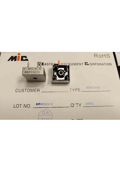 Kbpc5010 50a 1000v Mıc Köprü Diyot 7 Adet