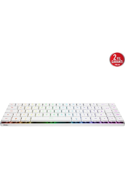 Asus Rog Falchıon Rx Low Profile Rgb Kablosuz Beyaz Mekanik Red Switch Türkçe Gaming Klavye