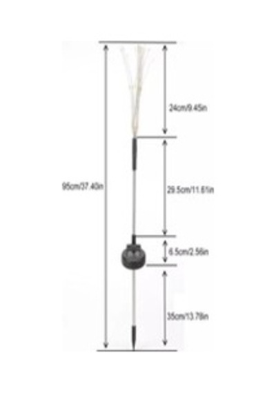 Solar Panelli Hai 150 Led Işık Saplamalı Gün Işığı 2'li Set Çok Renkli