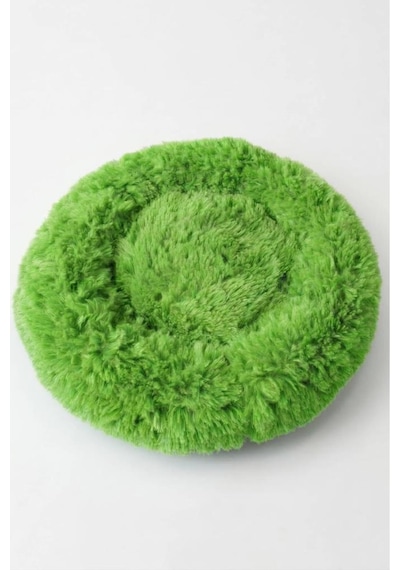 United Colors Of Benetton Bntmkt-0012-2-gr Uzun Kürklü Donut Kedi&köpek Yatağı Yeşil 55 Cm