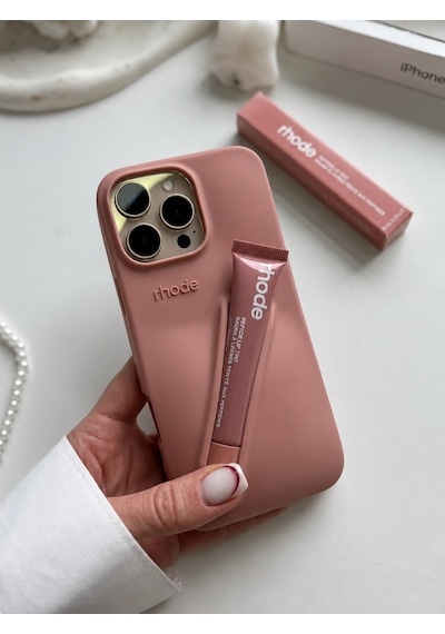 Apple iPhone 13 Pro Max Uyumlu Lip Case Ruj Bölmeli Rujlu Kılıf Toast Şeffaf