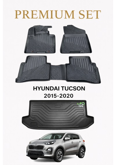Hyundai Tucson 2015-2020 Uyumlu 3d Oto Paspas Ve Bagaj Havuzu Set Premium