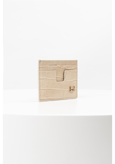 Bayderi Owpi Kroko Deri Minimal Unisex Kartlık Krem