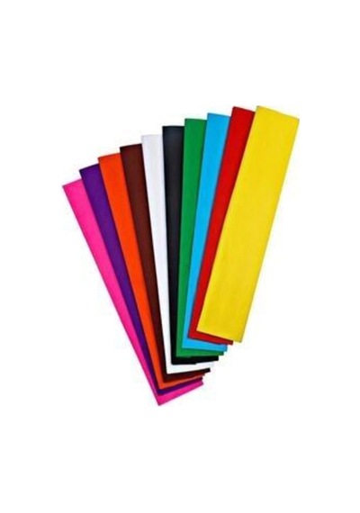 Krapon Kağıdı 50x200 Cm 10'lu Paket Karışık Renkler 10 Ayrı Renk A4