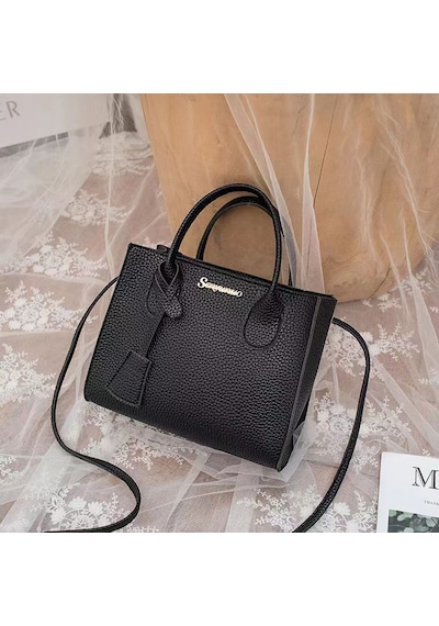 Dongxiaojie Vintage Lychee Baskı Çantası Çok Yönlü Banliyö Üst Kol Çantası Seyahat Düğün İçin Uygun Marrom