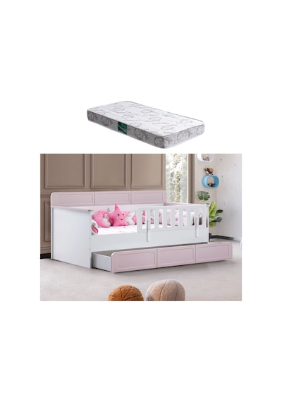 Yavrulu Karyola, Mira Yavrulu Montessori Karyola - Pembe + 1 Adet Comfort Yatak Yavrulu Karyola, Mira Yavrulu Montessori Karyola - Pembe + 1 Adet Comfort Yatak