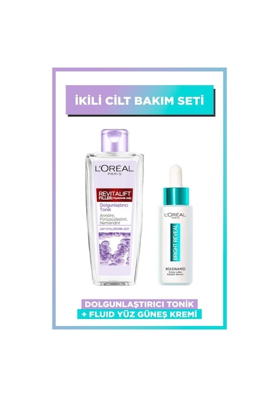 L'Oréal Paris Bright Reveal Koyu Leke Karşıtı Serum 30 ML + Revitalift Filler Dolgunlaştırıcı Tonik 200 ML