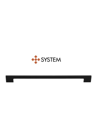 System Mobilya Kulbu Siyah Renk 320mm Kulp Sy8574 0320 Al6 Çok Renkli