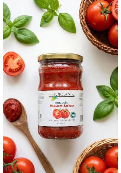 Beyorganik Pestisit Analizli Organik Domates Salçası 660 G