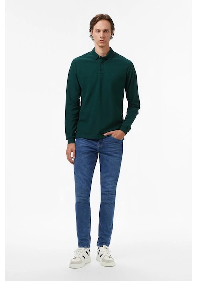 Nautica Erkek Yeşil Classic Fit Uzun Kollu Polo Yaka T-shirt-11427 Yeşil