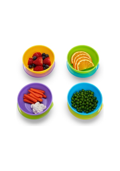 Munchkin Love A Bowls Kaşık & Tabak Seti 4+ Ay Çok Renkli 4'lü Çok Renkli