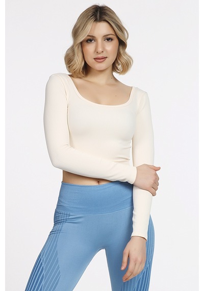 Doremi Seamless Straplez Uzun Kollu Fitilli Büstiyer 001