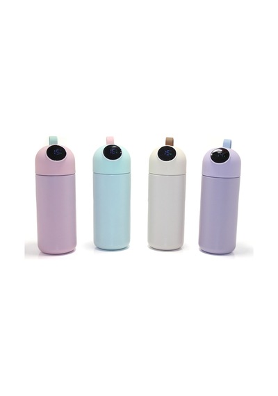 3 Adet Dijital Göstergeli Termos 19x6 Cm Ölçü, Taşınabilir İçecek Şişesi, Dijital Ekran Thermos Flask Bottle