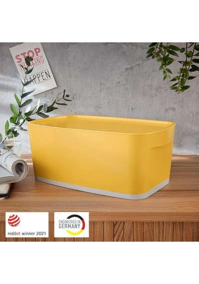 Leitz Mybox Cosy Small Ofis Düzenleyici Kapaklı Saklama Kabı - Sarı Sarı