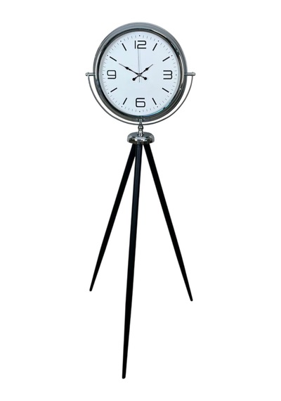 Krom Sade & Şık Tripod Ayaklı Saat