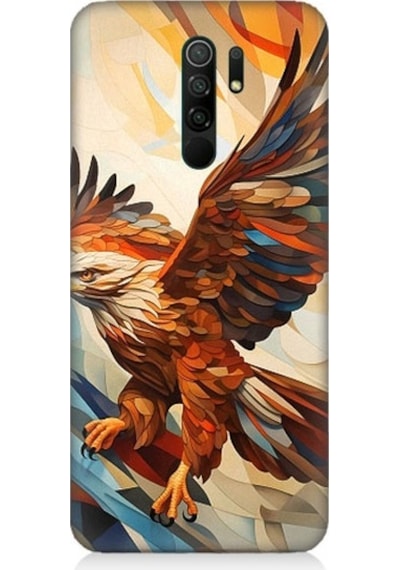 Xiaomi Redmi 9 Uyumlu Uçan Savaşçı Kartal Desenli Silikon Kılıf