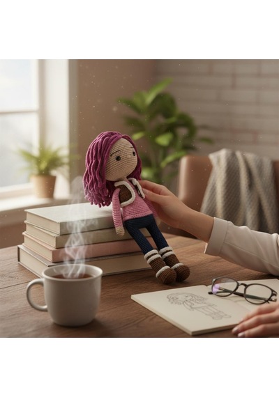 Amigurumi Oyuncak Bebek Çocuklar İçin Oyun Arkadaşı Çok Renkli