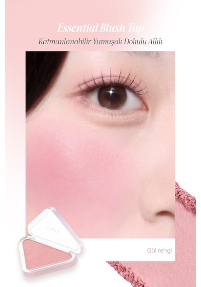 Clio Katmanlanabilir Yumuşak Dokulu Yarı Mat Bitiş Sunan Allık Essential Blush Tap M103 Hidden Rose