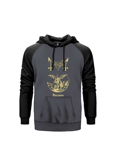 Mayhem Daemon King Gri Renk Reglan Kol Sweatshirt Gri