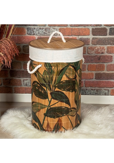 Naturalove Bambu Çamaşır Sepeti Desenli Diğer
