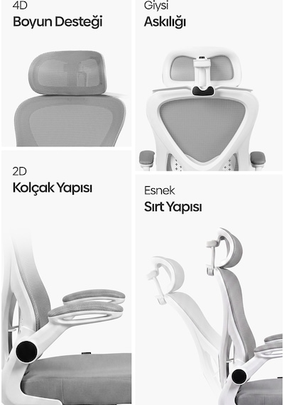 Oslo Ergonomik Çalışma Sandalyesi - Gri