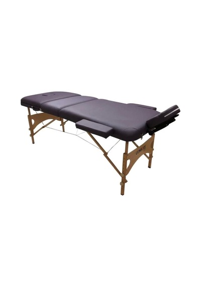 Masaj Masası Mor Ahşap Ayaklı, Ayarlanabilir Yükseklik, Taşıma Çantalı Gm-305
