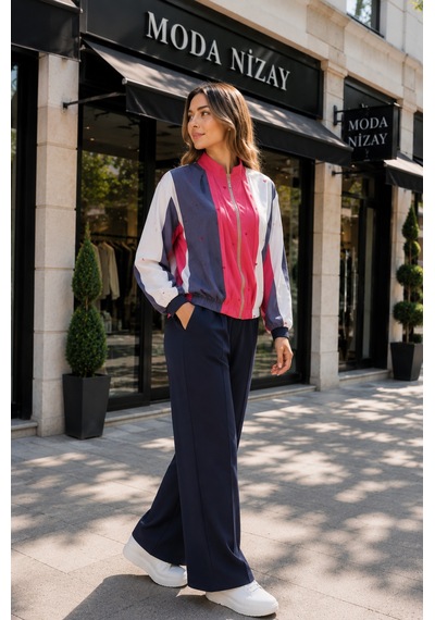 Sevitli Bomber Ceket-lacivert-5938