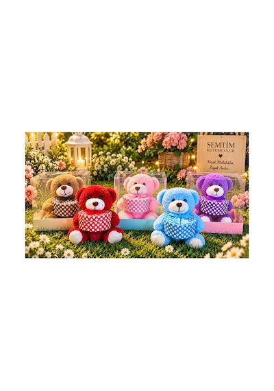 Rose Işık Pullu Zincir Kolye 60 Cm & Kalpli Ayıcık Premium Hediye Seti Altın