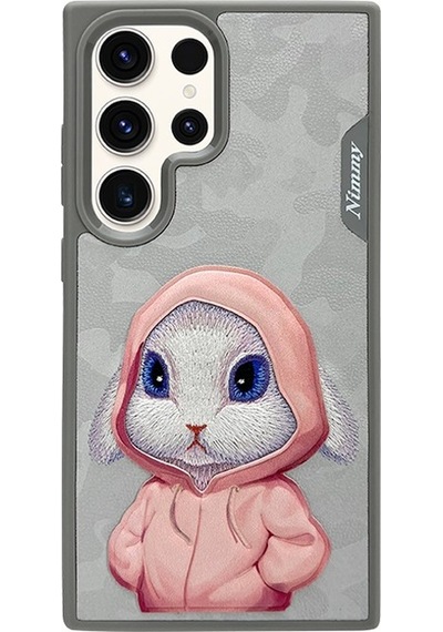 Nimmy Samsung S24 Uyumlu Rabbit Series Gri Telefon Kılıfı