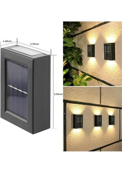 Dekoratif Duvar Lambası Solar Güneş Enerjili Bahçe Aydınlatması - Lisinya Diğer