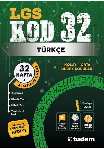LGS Türkçe Kod 32- Tudem Yayınları