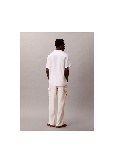 Calvin Klein Erkek Relaxed Fit Düz Çizgili Kargo Pantolon-16199 Kum Rengi