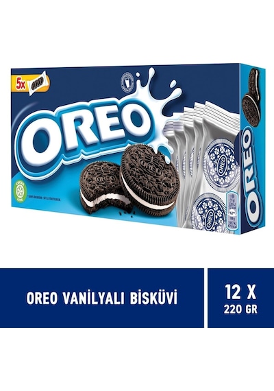 Oreo Vanilyalı Bisküvi 220 Gr - 12 Adet